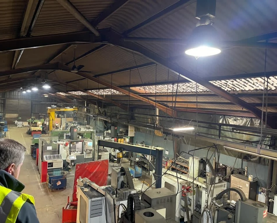 The Summit Engineering factory floor as viewed from the upper gantry